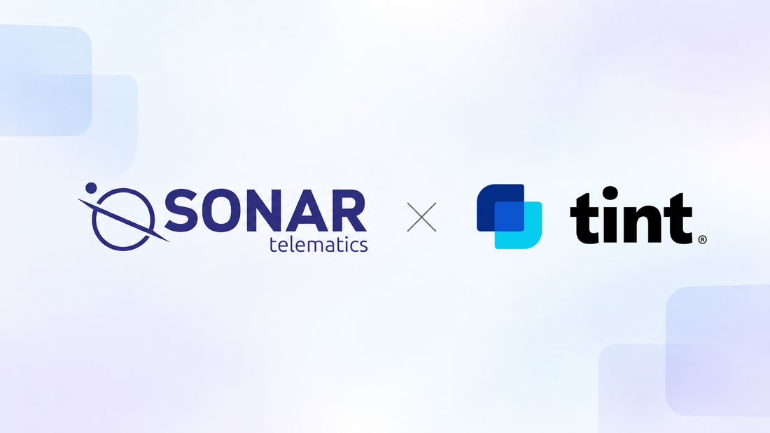 Text that reads 'Sonar telematics x tint'
