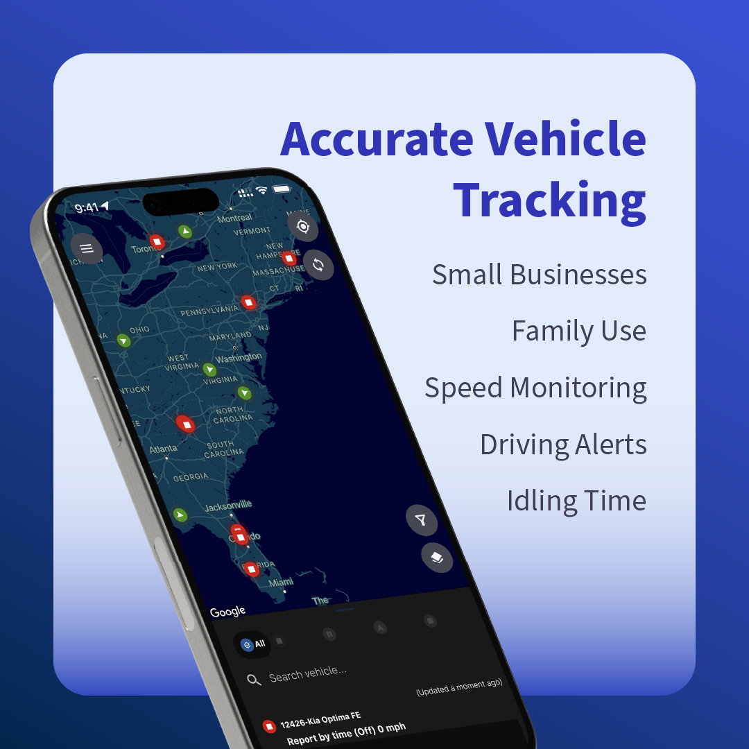 OBD2 GPS Tracker! Real-Time Location, and Remote Engine Diagnostics.