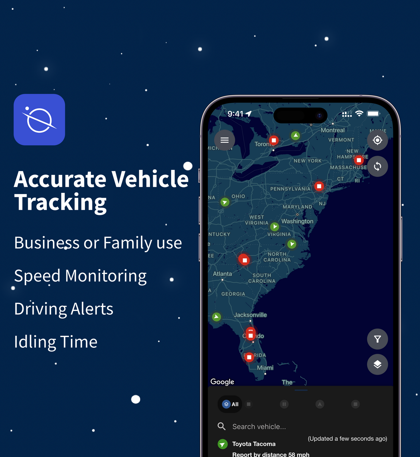 OBD2 GPS Tracker! Real-Time Location, and Remote Diagnostics for your Vehicle.