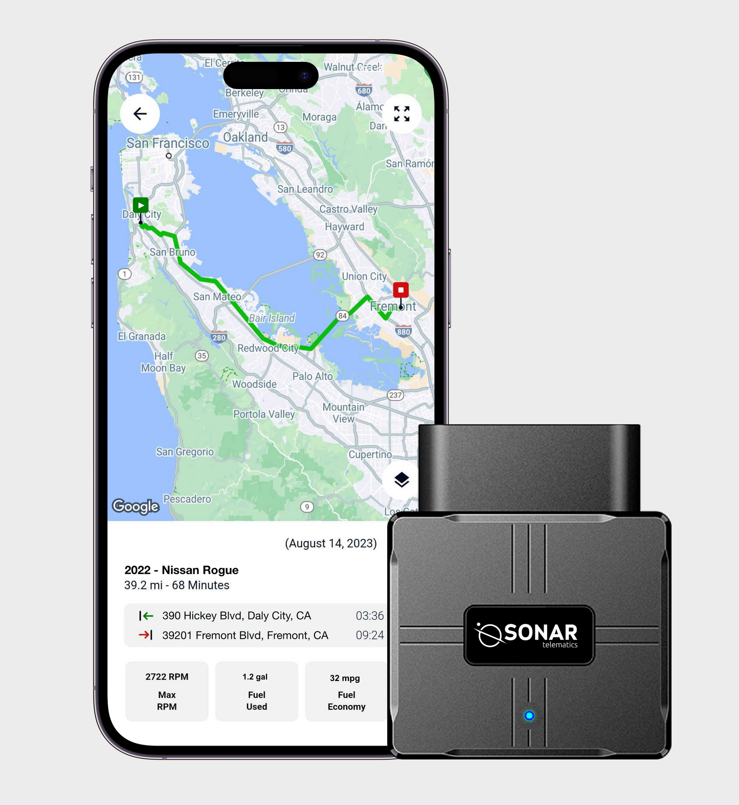 OBD2 GPS Tracker! Real-Time Location, and Remote Engine Diagnostics.