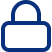 blue outline of a u-lock