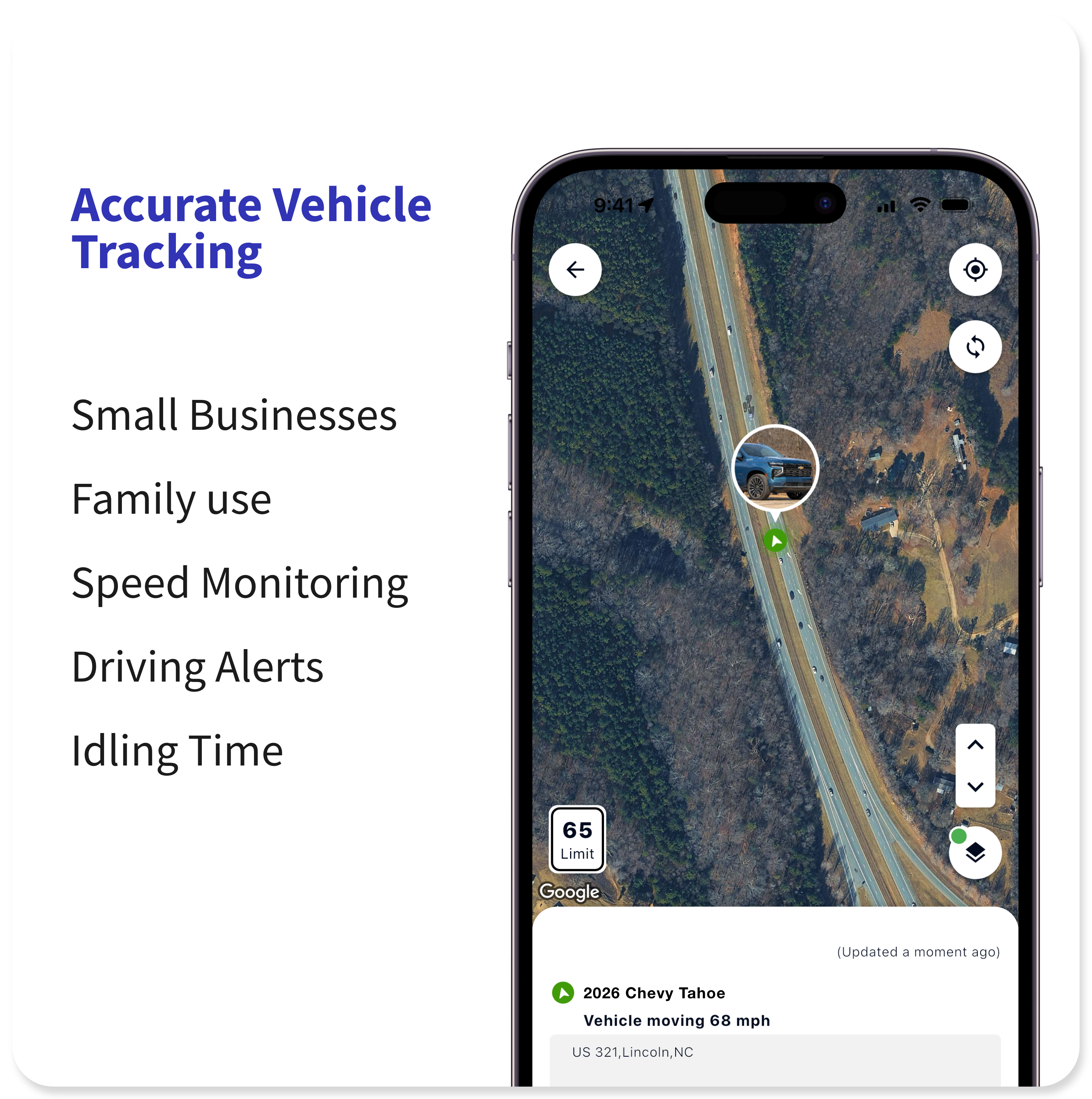 Live vehicle tracking with real-time GPS location and speed monitoring